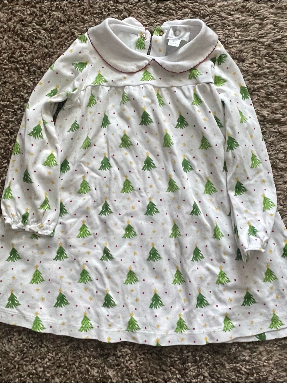 Proper peony Pima cotton Christmas tree dress